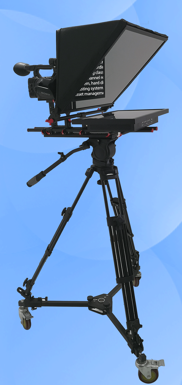 Supported Language 21" Studio Teleprompter for Professional TV Broadcast from TYSTVideo