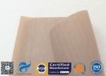 0.12mm Beige Ptfe Coated Glass Fibre Fabric With FDA Standard