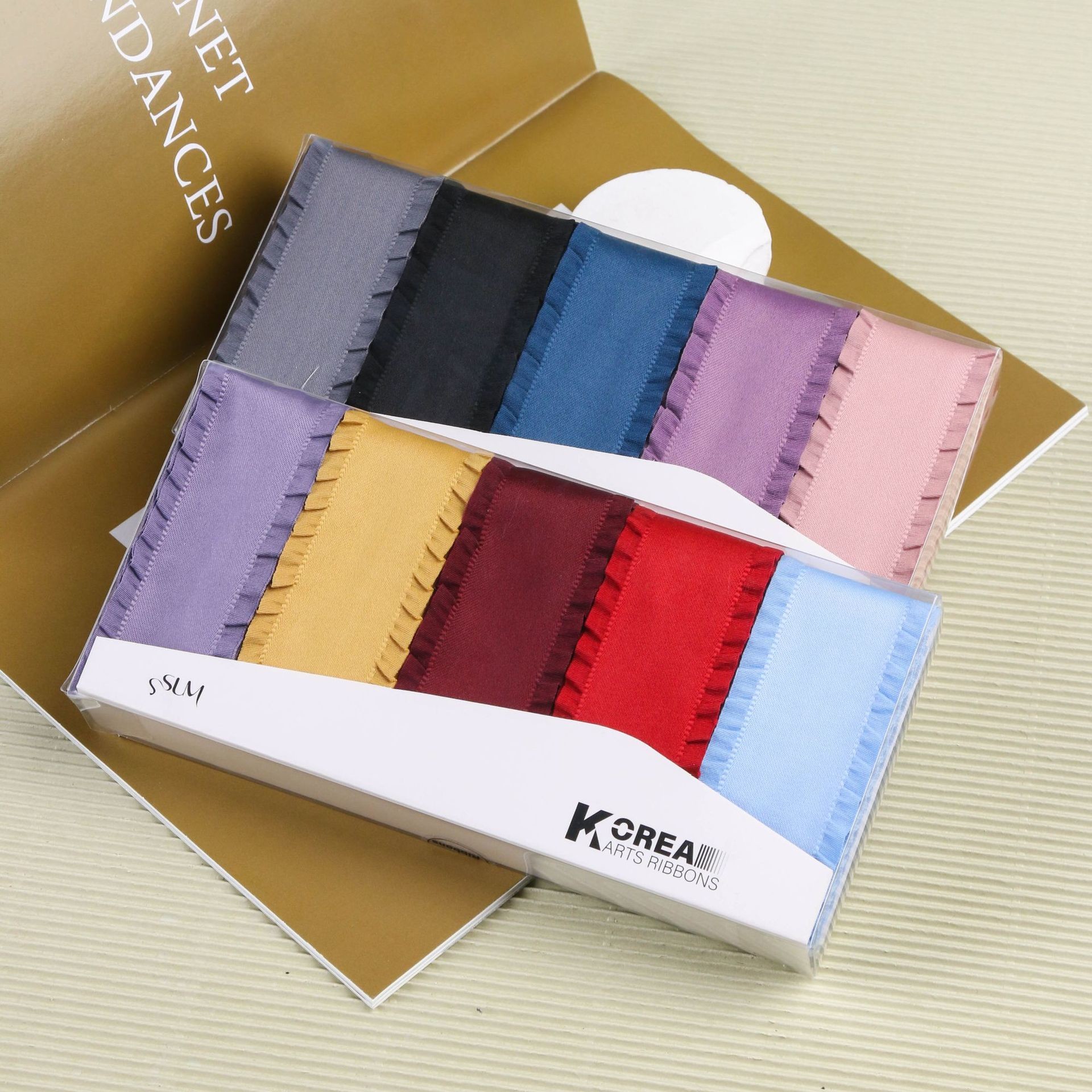 Wrinkle Edge Polyester Satin Ribbon 25mm-38mm Double Faced Satin Ribbon