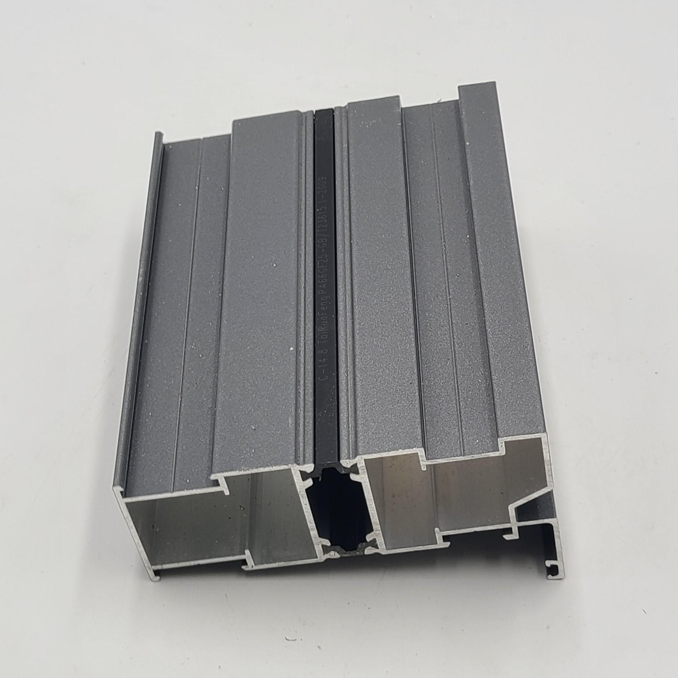 6063 6061 Aluminium Folding Door Profiles Powder Coated