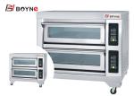 Stainless Steel Commercial Bakery Kitchen Equipment Two Deck Four Tray Electric