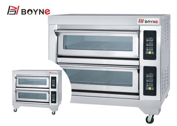 Stainless Steel Commercial Bakery Kitchen Equipment Two Deck Four Tray Electric