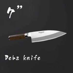 Quality 7 Inch Beech Wood Handle Cerasteel Deba Knife wholesale