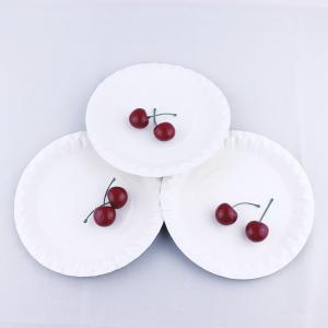 Quality Party Disposable Birthday Cake Plates , Circular White Eco Friendly Paper Plates wholesale