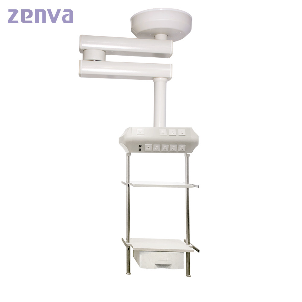 2.5m Horizontal Ceiling Medical Gas Pendant Aluminum Alloy Double Arm Device