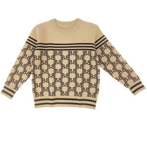 Quality Jacquard Knitted Crew Neck Autumn Winter Infant Clothing Toddler pullover Kids Boy Baby Sweater wholesale