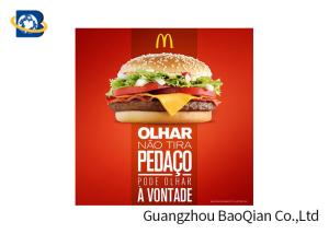 Quality Fast Food Advertising 3D Lenticular Poster Flip Effect Stunning Design For Promotion wholesale