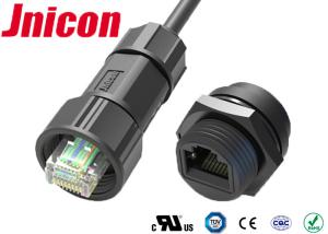 Quality M19 Screw Locking PA66 Nylon Cat5e RJ45 Waterproof Connector wholesale