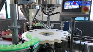 China Fully Automatic PLC Controlled Powder Packing Machine For Bottles on sale