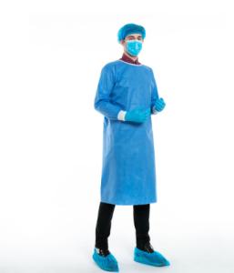 Quality Nonwoven Sms Standard Disposable Protective Gown Long Sleeve Antipollution wholesale