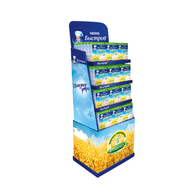 Christmas Promotion Cardboard Display Stand Beer Display Rack For Supermarket