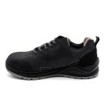 Black Steel Toe Work Shoes Fly Knit / Anti Smashing Safety Shoes
