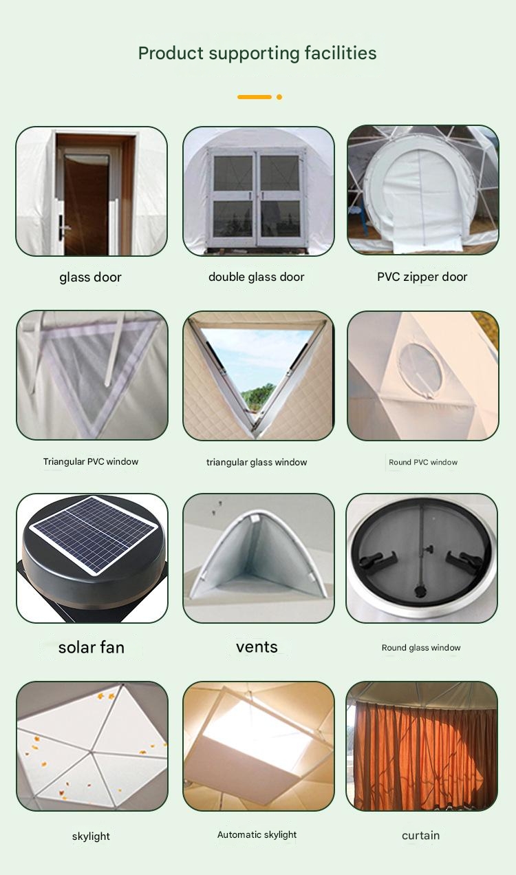 Outdoor Camping Hotel Homestay Star Room Ball Tent Bubble House Combination with PC and More