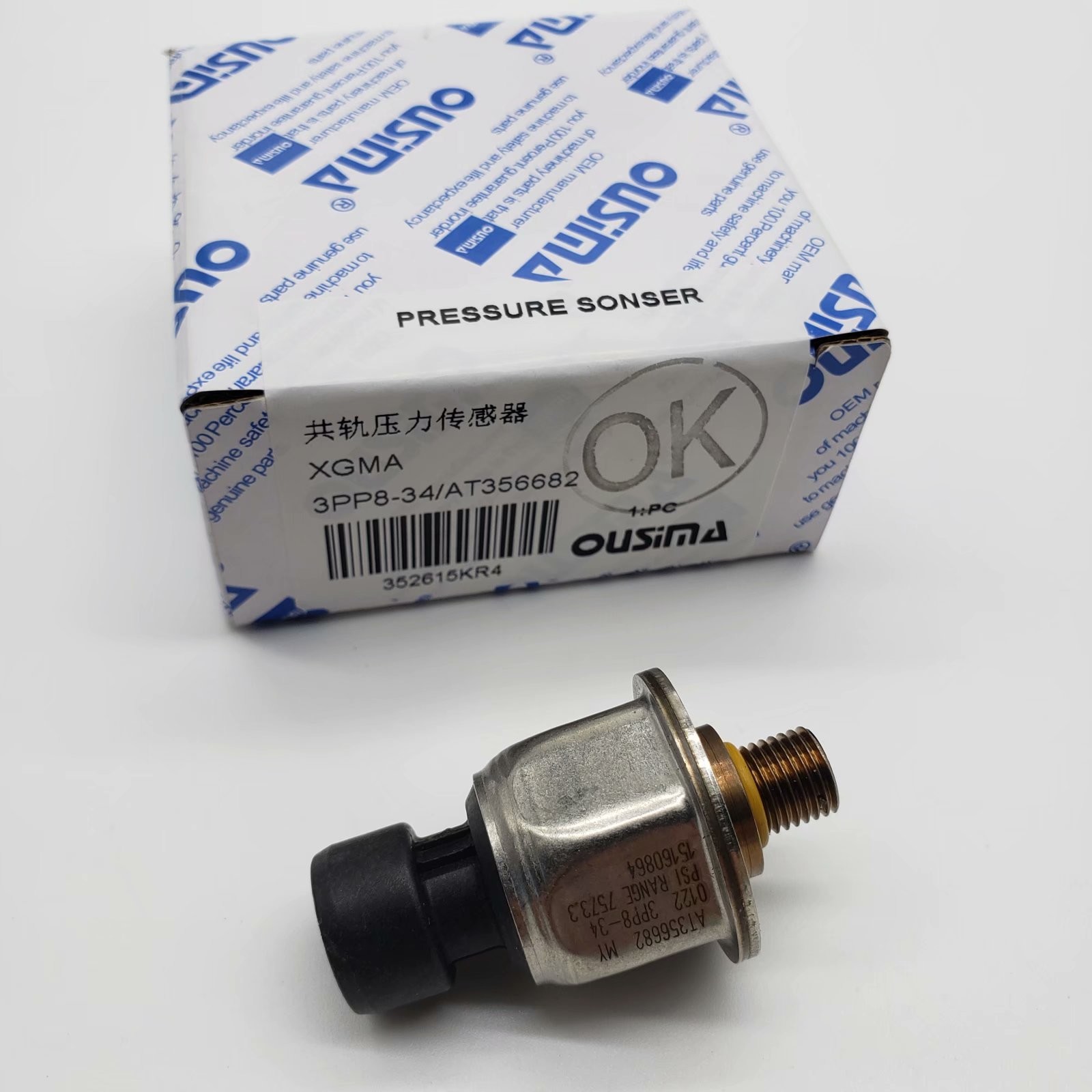 OUSIMA Pressure Switch Fuel Pressure Sensor 3PP8-34 AT356682 For Excavator XGMA