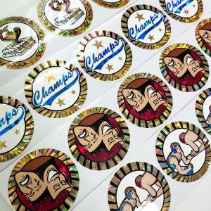 Quality Adhesive Printable Foil Sticker Paper CMYK Clear Foil Labels wholesale