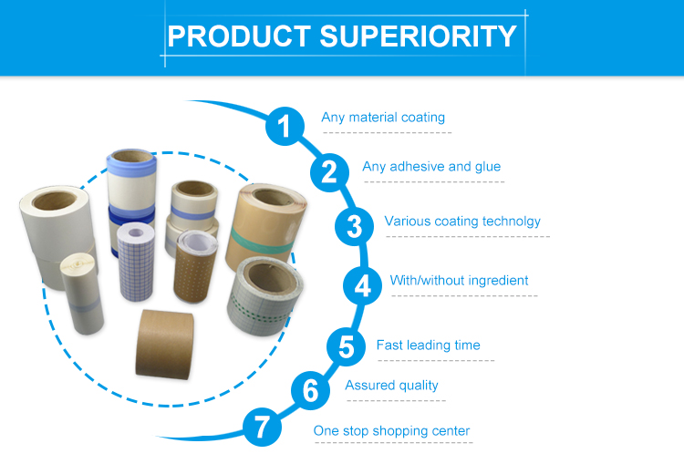 Medical plaster tape adhesive silk dressing tape silk cover roll