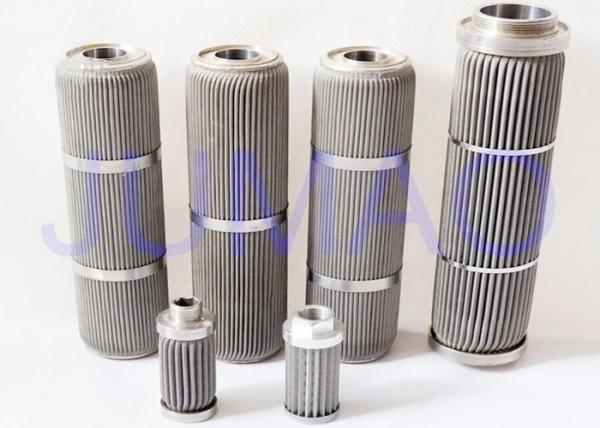 Customized Ss Sintered Pleated Filter Cartridge , Oil Filter Cylinders ISO