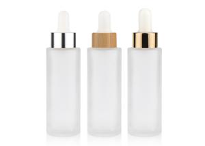 Quality 1OZ Frosted Glass Dropper Bottles For Cosmetic Packaging wholesale