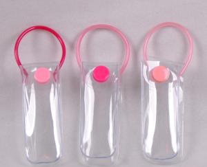 Quality SCCP BPA PVC Button Bag , ISO9000 Clear PVC Cosmetic Bag Portable case wholesale
