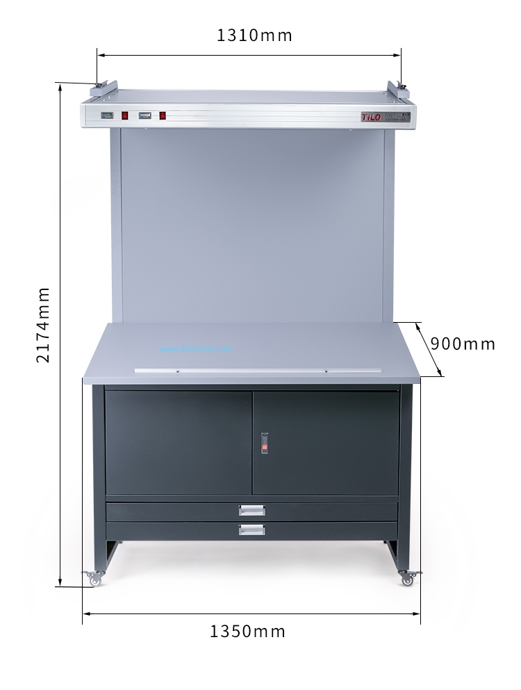 CC120-E D65 Color Proof Station Light Box With Cupboards And Drawers 135x90cm