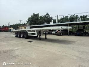 Quality 4 Axle Flatbed Trailer Container Truck Cargo Semi Trailers wholesale