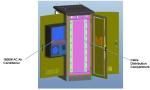 Base Station Street Cabinets Telecoms Galvanized Steel Material PEF Heat