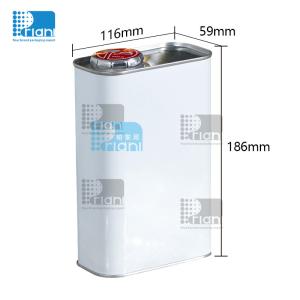 Quality Square Iron Cans 0.5L Empty Paint Tins , Oil Lubricant Tin Buckets For Motor wholesale