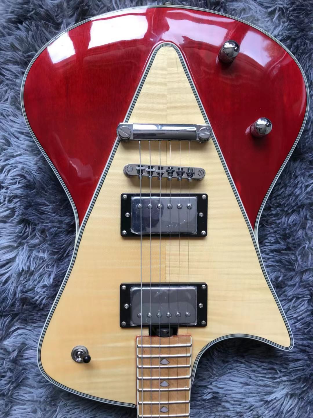 Custom Grand Musicman Left-Handed Version Style Electric Guitar in Red