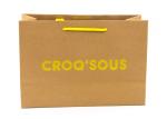 Eco Friendly Kraft Paper Shopping Bags With Handles Customized Logo Printing