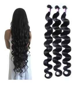 Quality 30 Inch Body Wave Long Indian Human Hair Weave 100 Grams / Piece wholesale