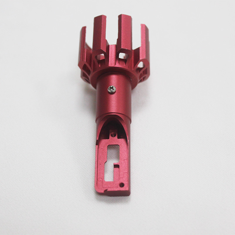 LED Light Aluminum CNC Machining Parts , Red Anodized CNC Machining Parts