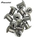7/16" Silver Steel Quarter Turn Dzus Dome Head Buttons for Universal Fit in