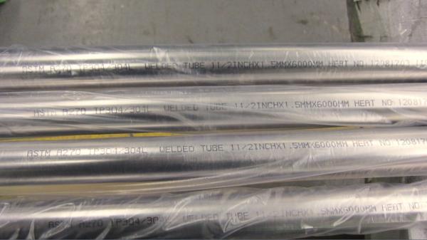 ASME SA270 / ASTM A270 Stainless Steel Welded Tube, Polished , Plain End , TP304