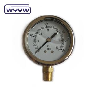 Quality China custom OEM stainless steel hydraulic oil safe gauge pressure gauge,oil pressure gage,mini air differential pressure gauge wholesale