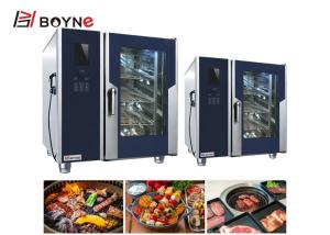 Quality Food Commercial Kitchen Cooking Equipment Gas Type LCD Six Trays Combi Oven wholesale