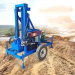 Hot Sale Mobile Diesel Small Water Well Soil Drill 150m Depth