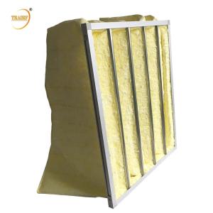 Quality F8 Fiber Glass Aluminium Alloy Frame Bag Air Filter 65Pa For Air Conditioning wholesale