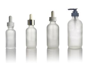 Quality Clear Boston Dropper 4oz 8oz Glass Cosmetic Bottles wholesale