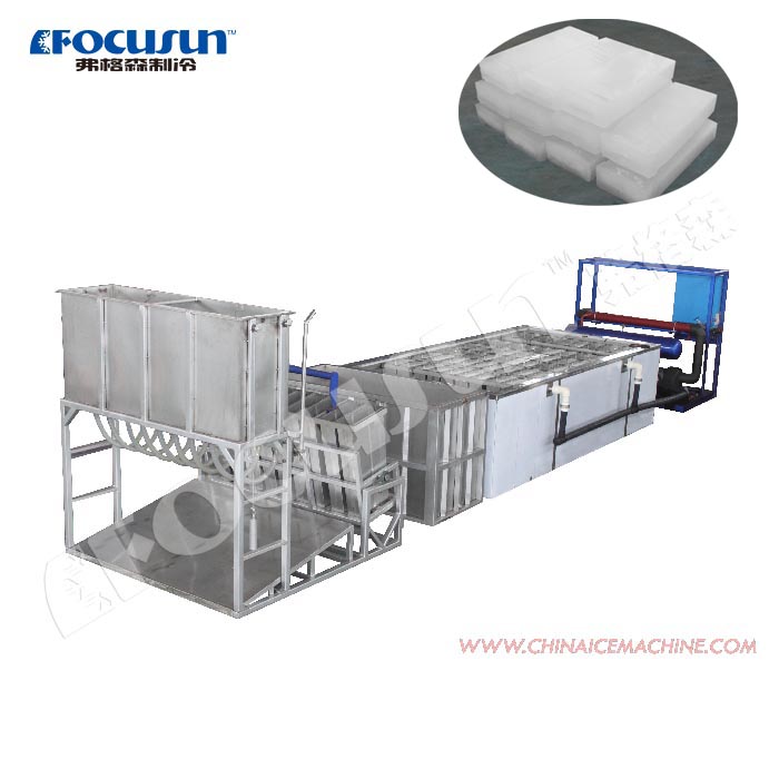 Energy-saving Stainless Steel Brine System Block Ice Machine with R404a Refrigerant