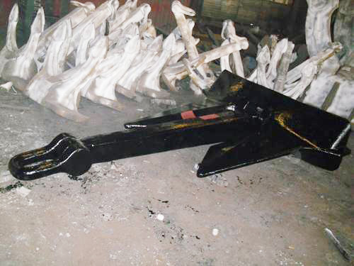Black Marine Mooring Equipment Stockless Anchor Black Painting Material For Ship