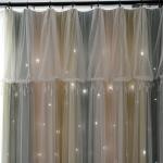 Living Room Printing Voile Sheer Eyelet Curtain Fabric 54*84inch