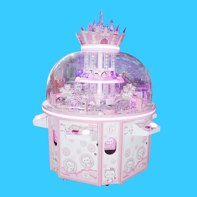 SGS Gift Vending Machine / 6 People Automatic Joystick Gift Game Machine Crystal Castle