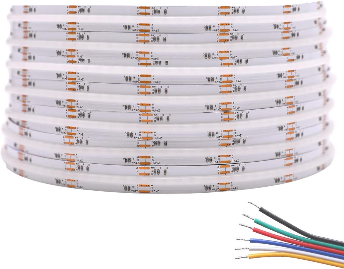 24V RGBCCT LED Strip Lights COB 840LEDs for Landscape Decorative Indoor Lighting