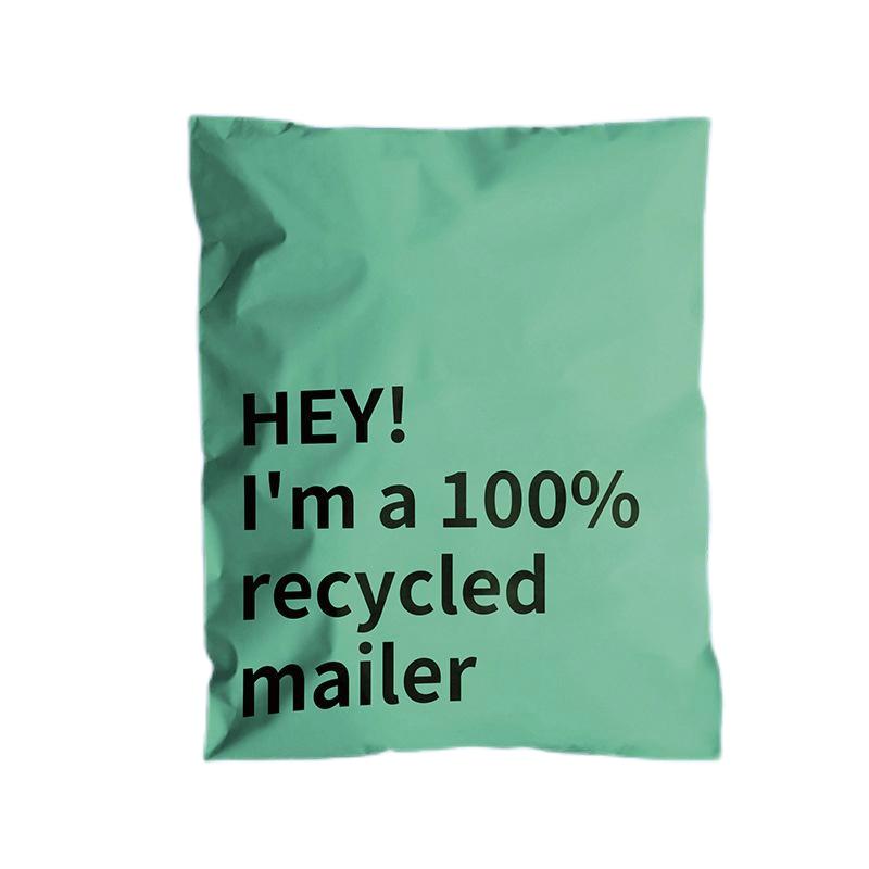 Custom Poly Printed Compostable Mailer Bag Black Pink Blue