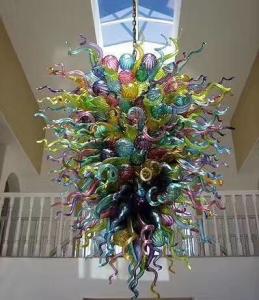 Quality Colored glass chandelier for Hotel Project Lighting Fixtures (WH-GB-07) wholesale