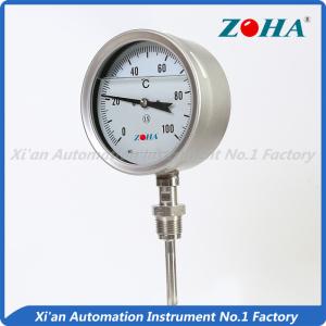 Quality SS Dial Temperature Gauge , Shock Proof Bimetallic Expansion Thermometer wholesale