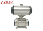 Rotary Actuated Industrial Pneumatic Valves 1000WOG Stainless Steel Ball Valve