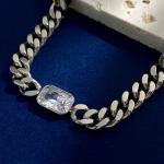 Personalized Stainless Steel CZ Gold Necklace Miami Cuban Link Chain Necklace