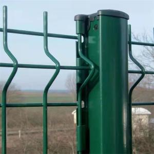China Green RAL 6005 PVC Coated 3D Welded Wire Fence Width 2m 2.2m on sale