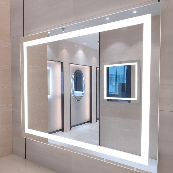 Equipped Light and 50/60Hz Voltage Hotel Bathroom Mirror for Modern Bathroom